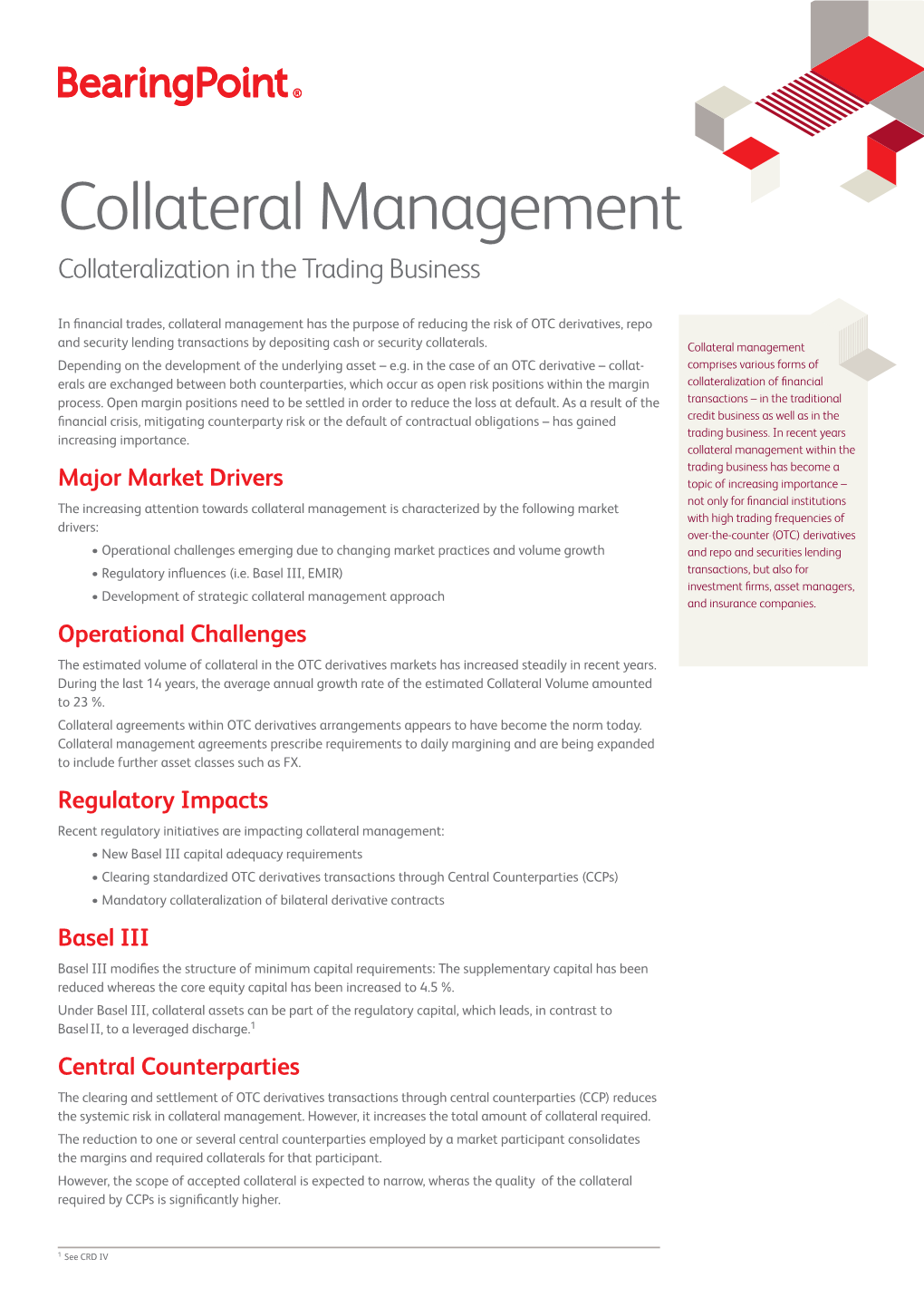 Collateral Management Collateralization in the Trading Business