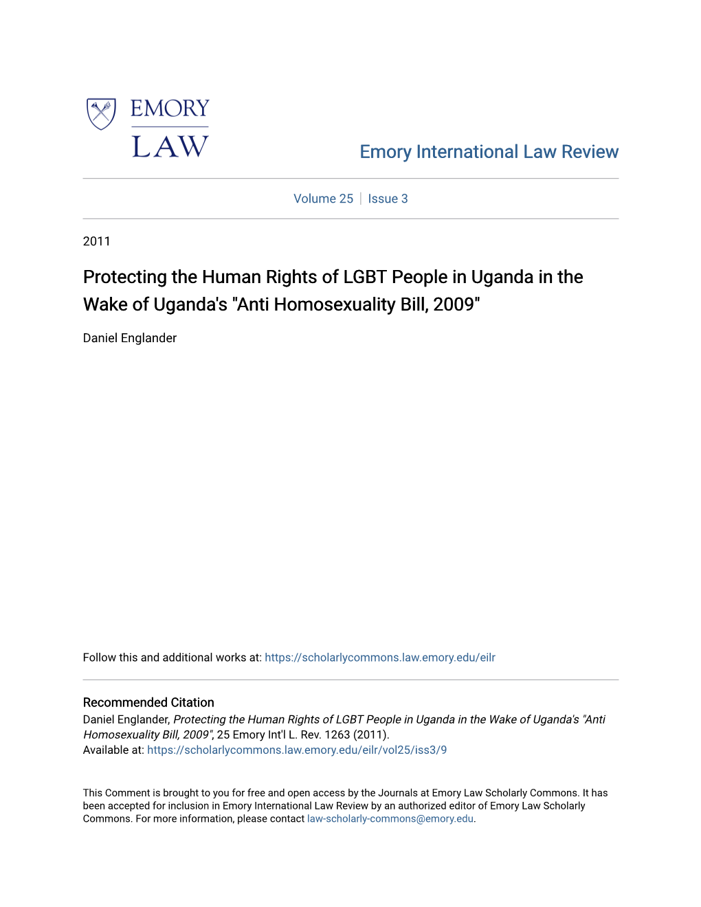 Anti Homosexuality Bill, 2009"
