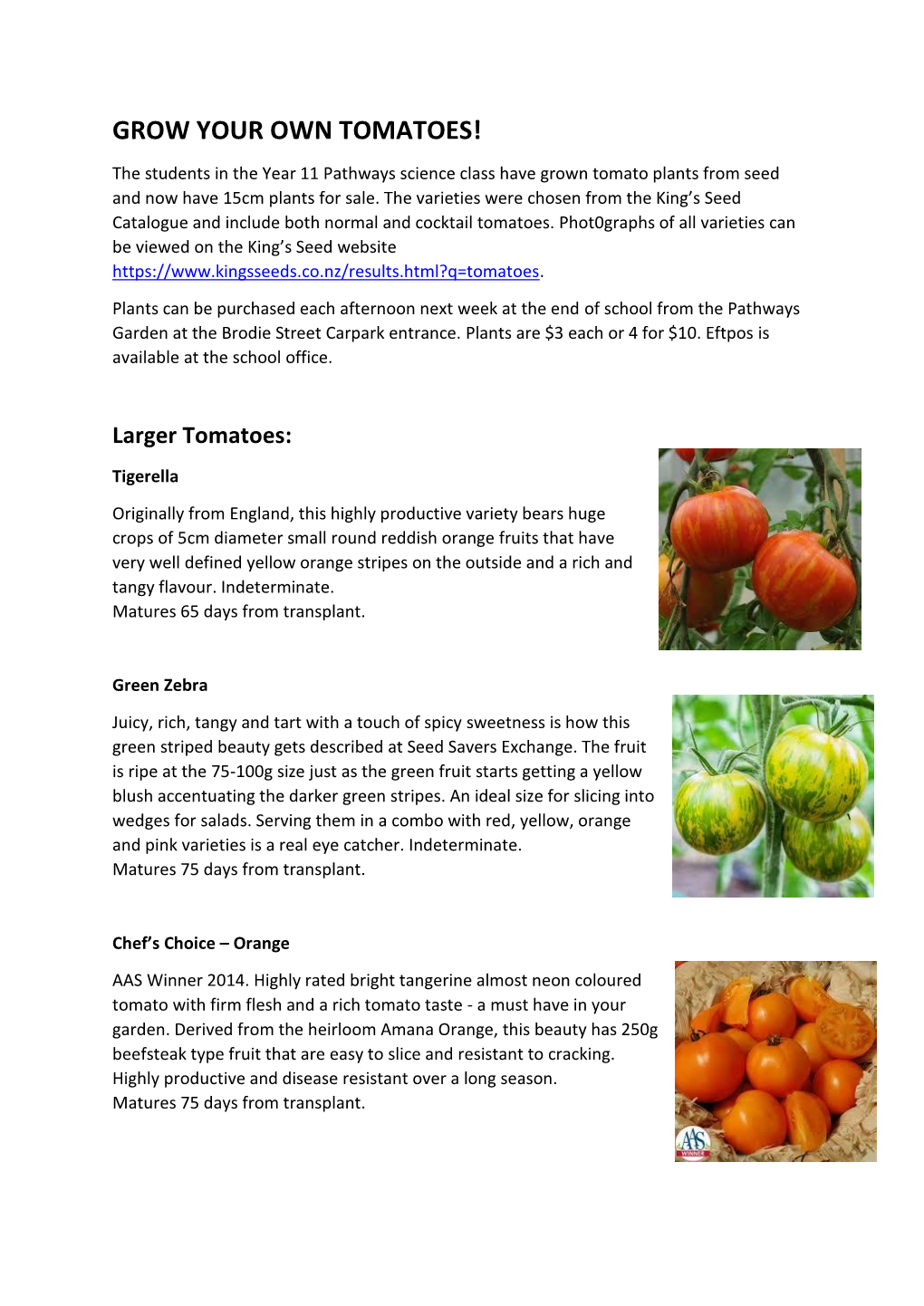 Grow Your Own Tomatoes!