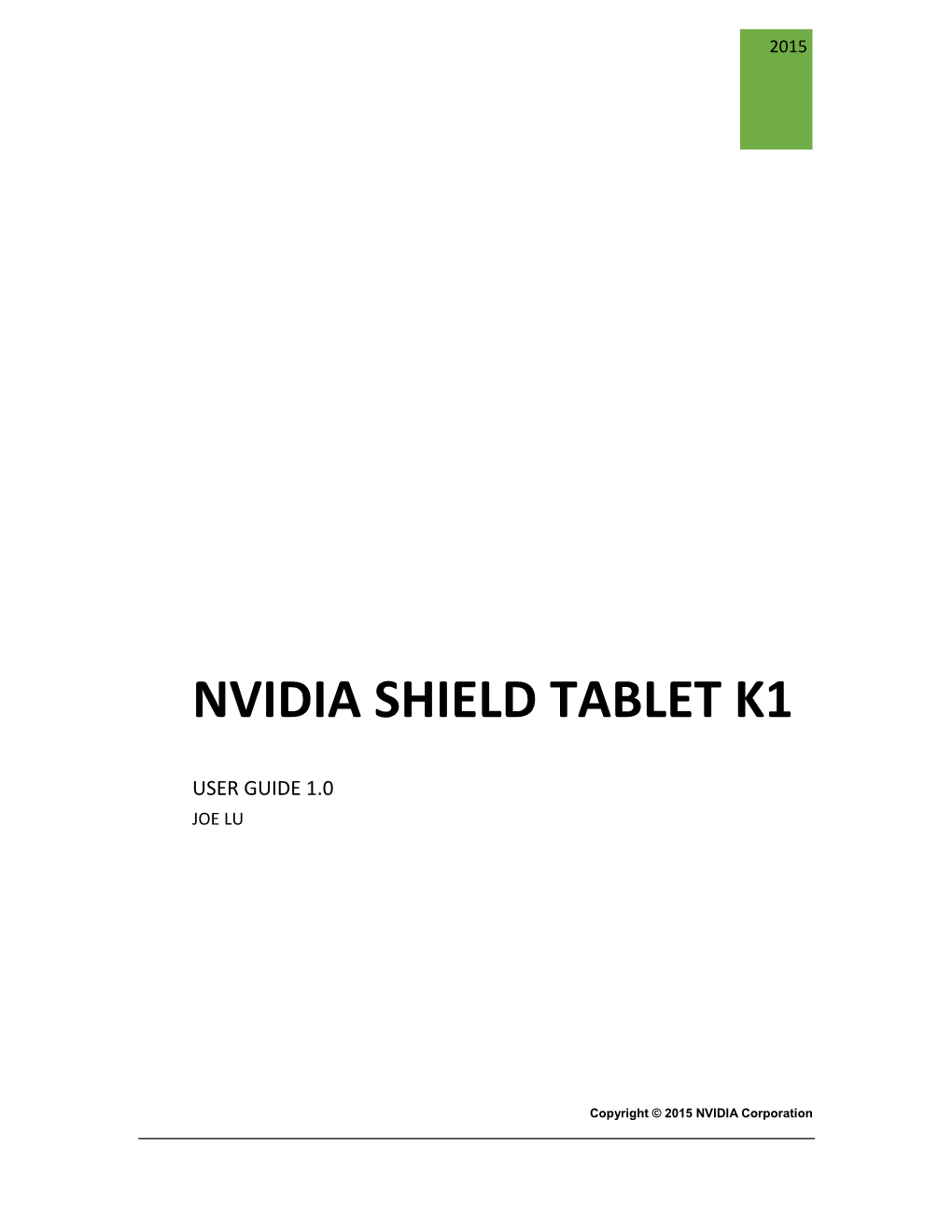 Nvidia Shield Tablet K1