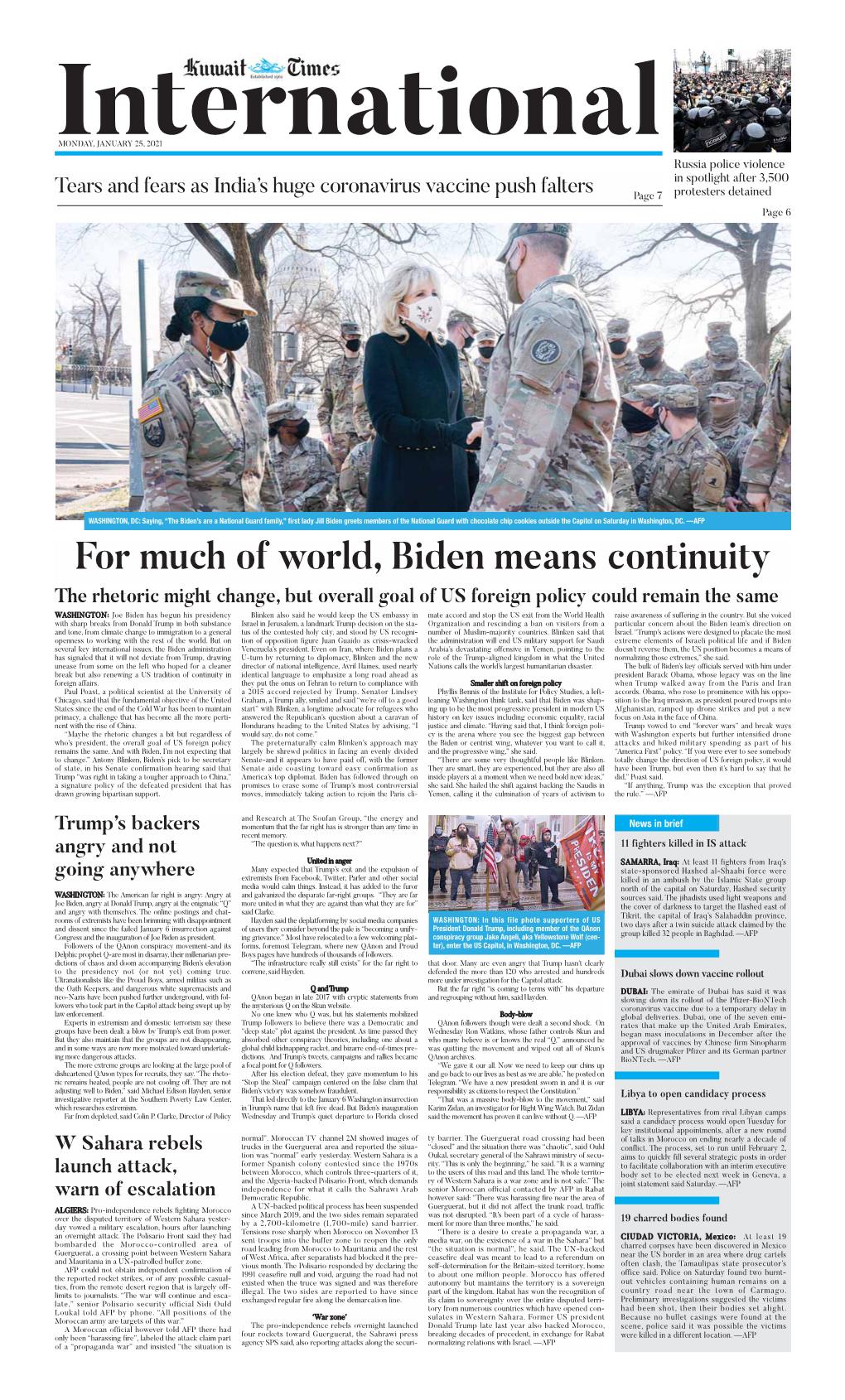 For Much of World, Biden Means Continuity