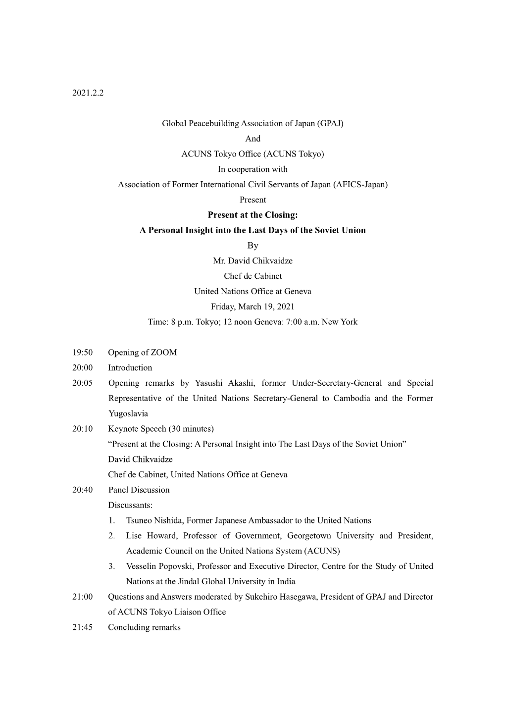 The PDF File of the Program