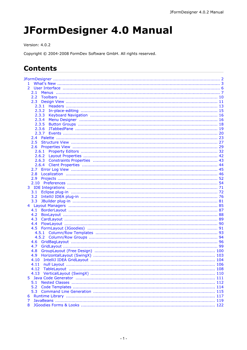 Jformdesigner 4.0 Manual