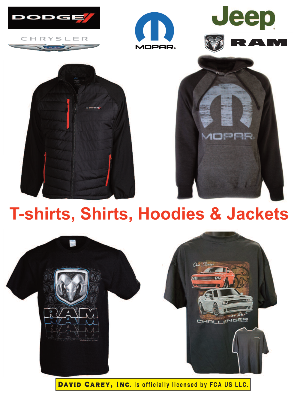 T-Shirts, Shirts, Hoodies & Jackets