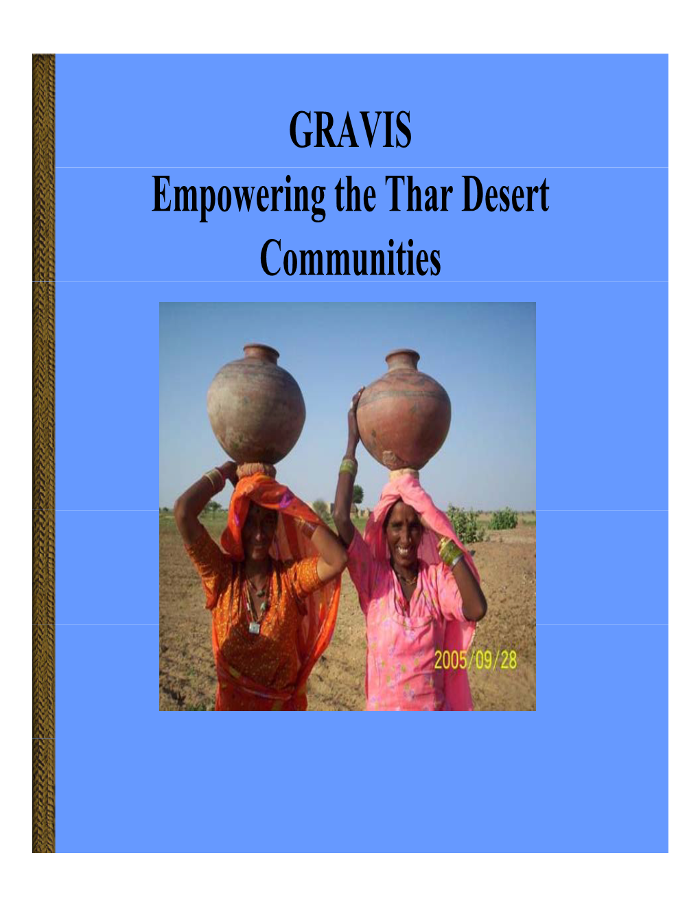 GRAVIS Empowering the Thar Desert Communities