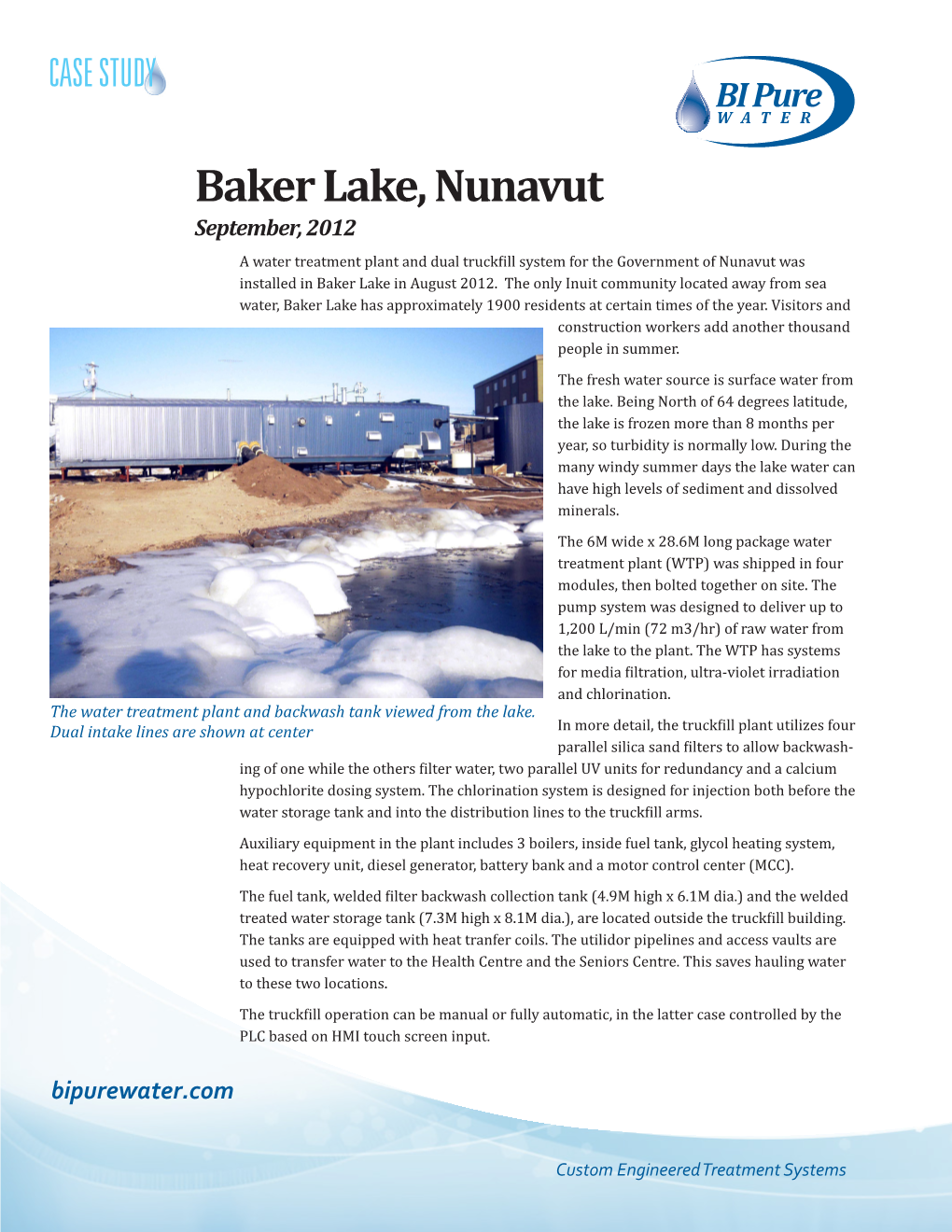 Treatment Plant Baker Lake Nunavut