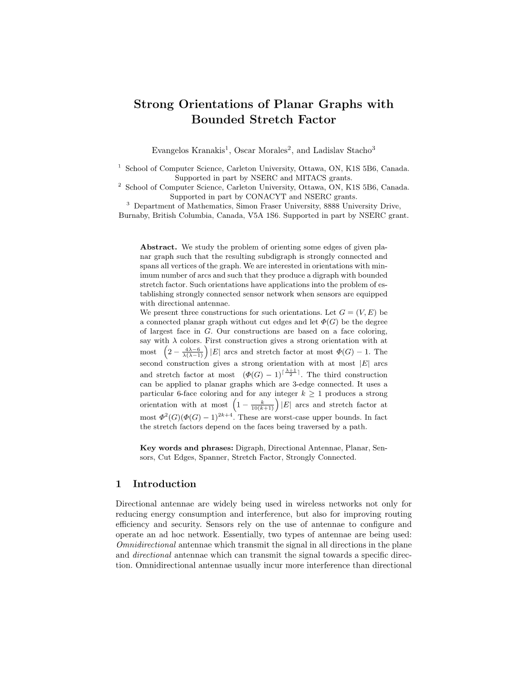 Strong Orientations of Planar Graphs with Bounded Stretch Factor