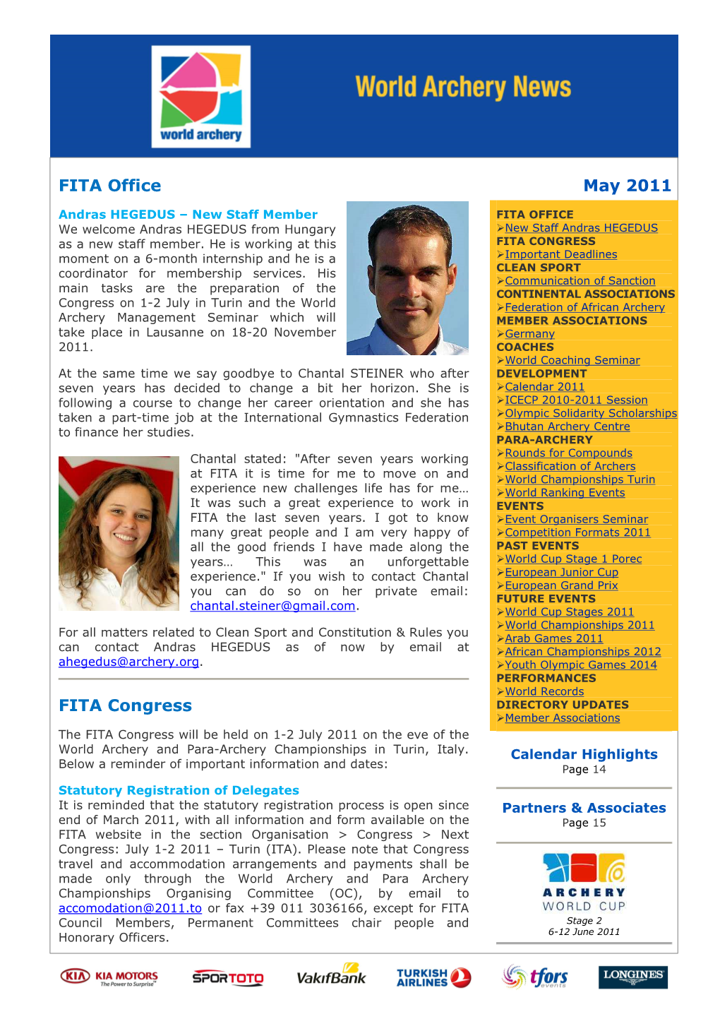 FITA Office FITA Congress May 2011