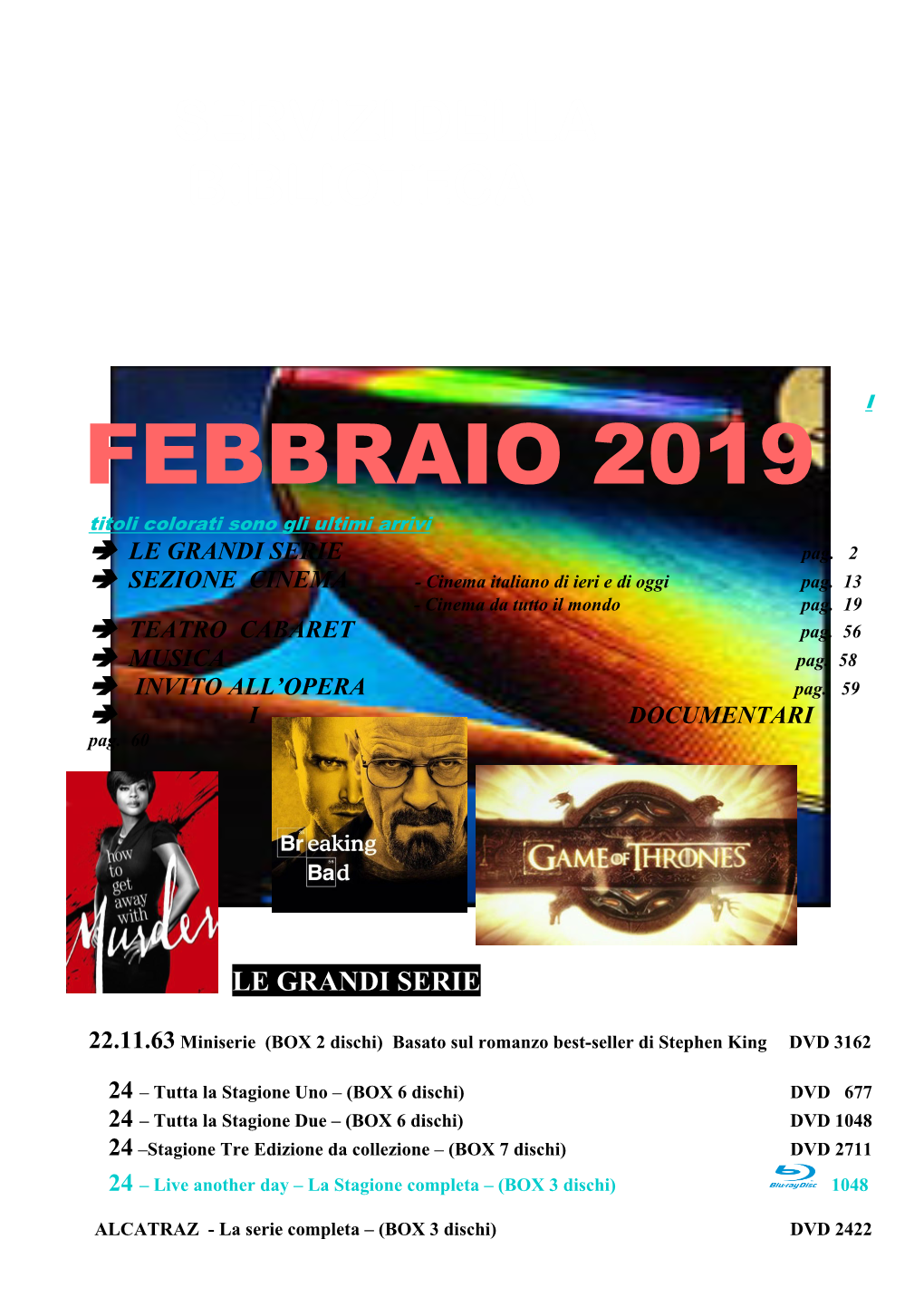 Biblio-Dvd-Febbraio-2019.Pdf