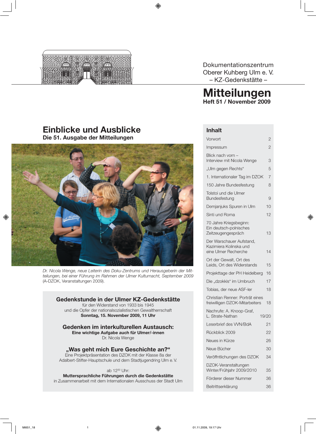 Mitteilungen Heft 51 / November 2009