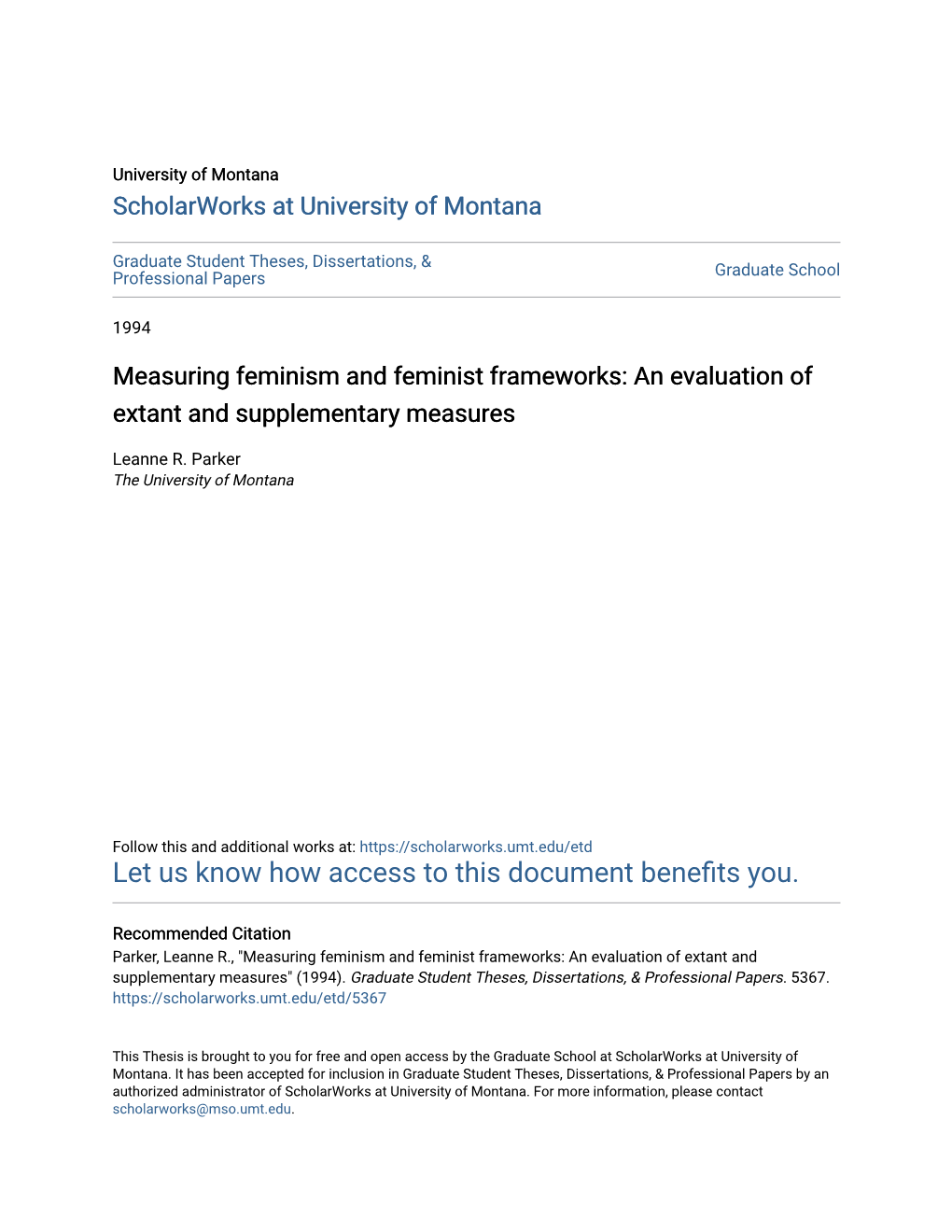 Measuring Feminism and Feminist Frameworks: an Evaluation of Extant and Supplementary Measures