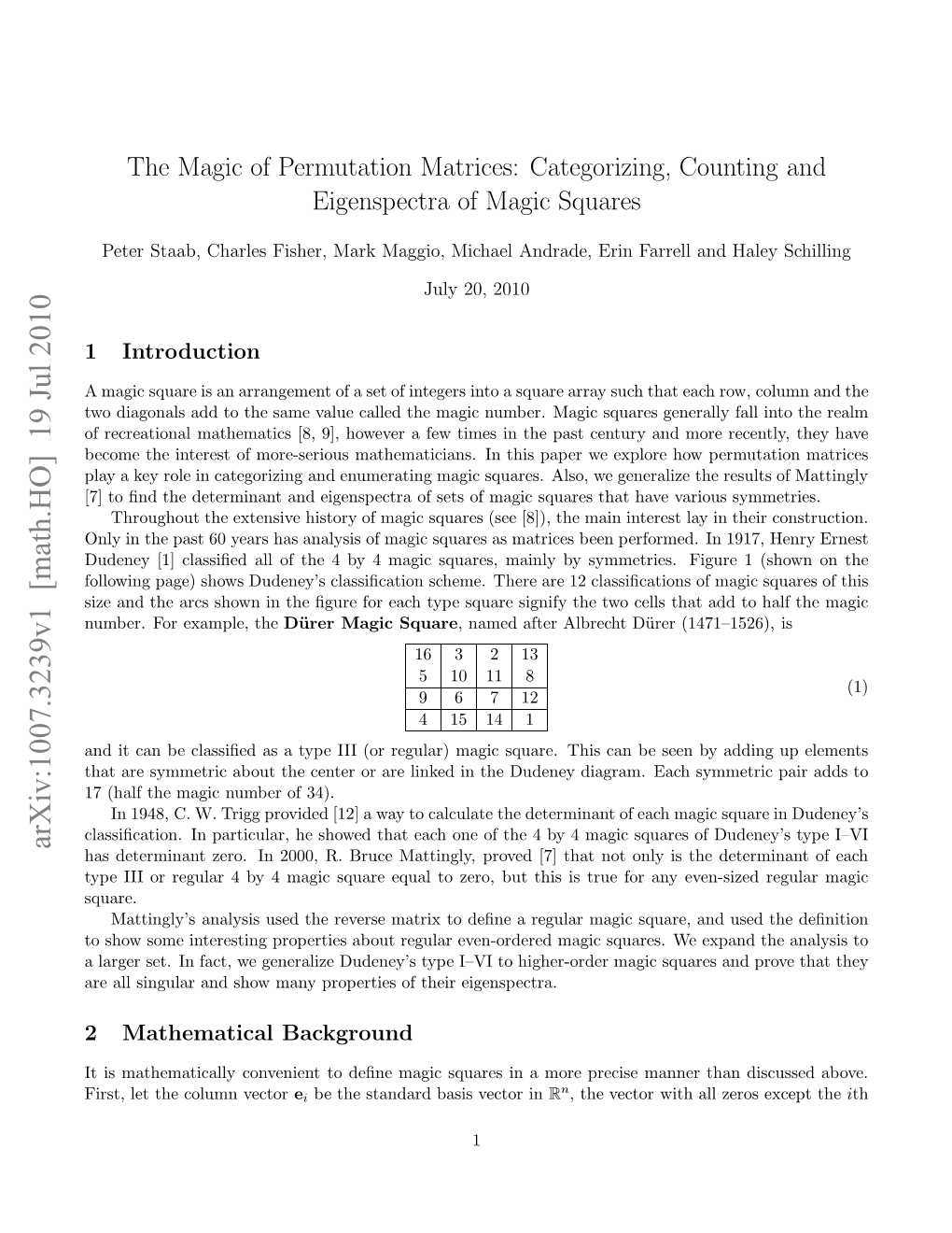 The Magic of Permutation Matrices: Categorizing, Counting And