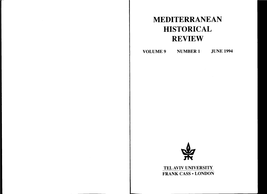 Mediterranean Historical Review