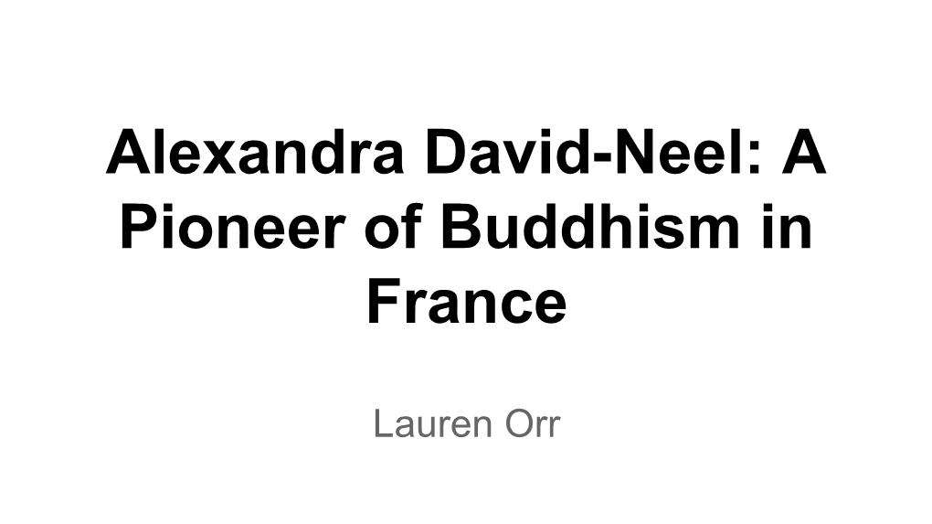 A Pioneer of Buddhism in France