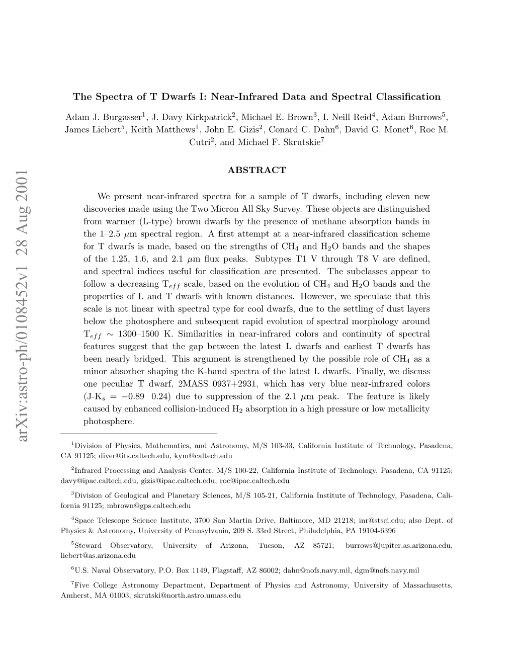 The Spectra of T Dwarfs I: Near-Infrared Data and Spectral