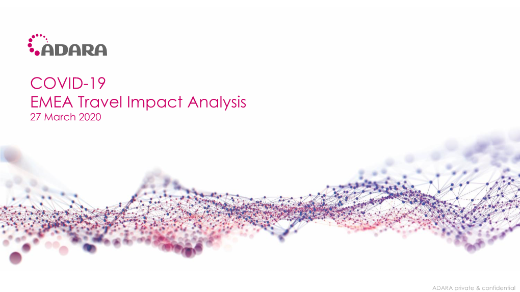 COVID-19 EMEA Travel Impact Analysis 27 March 2020