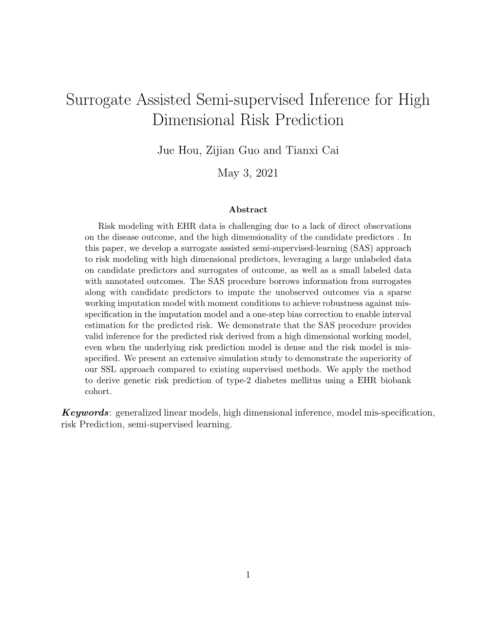 Surrogate Assisted Semi-Supervised Inference for High Dimensional Risk Prediction