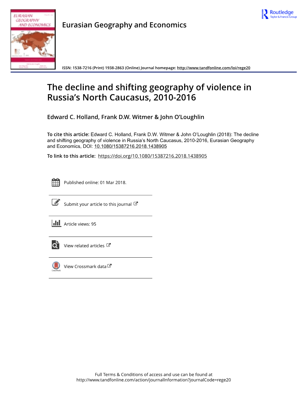 The Decline and Shifting Geography in the North Caucasus of Russia