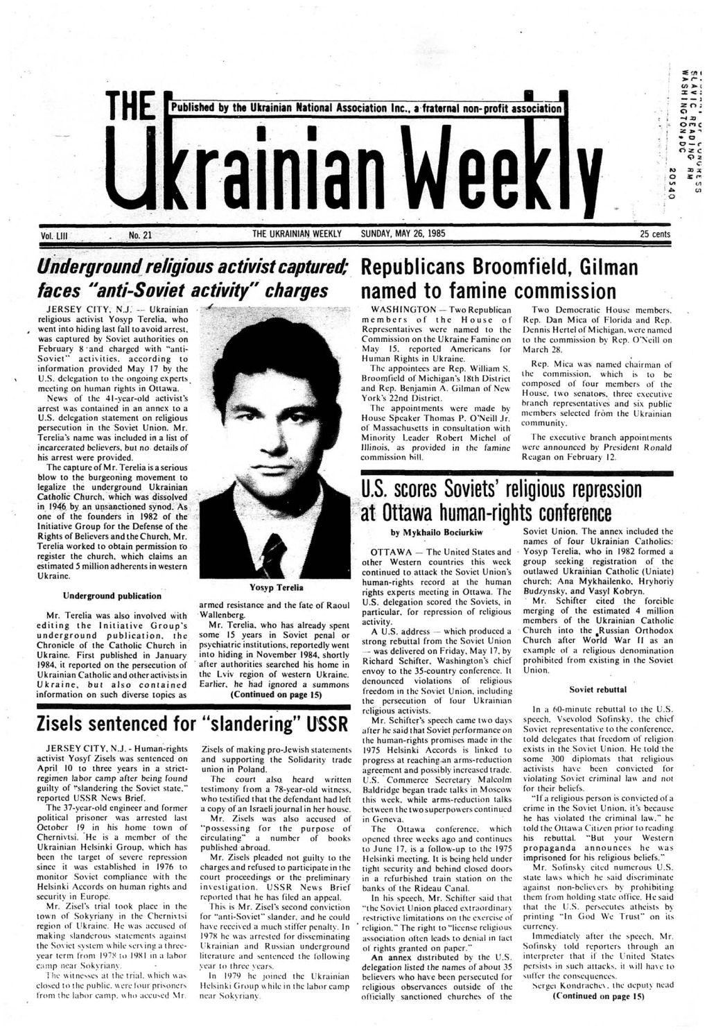 The Ukrainian Weekly 1985, No.21