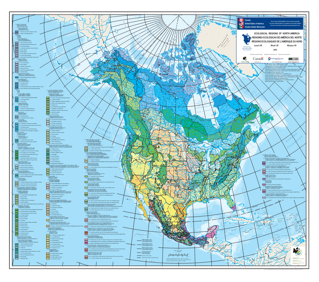 Ecological Regions of North America Regiones