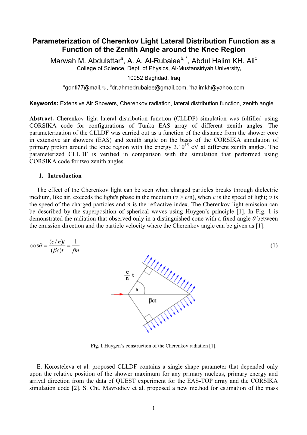 Parameterization of Cherenkov Light Lateral Distribution Function As a Function of the Zenith Angle Around the Knee Region Marwah M