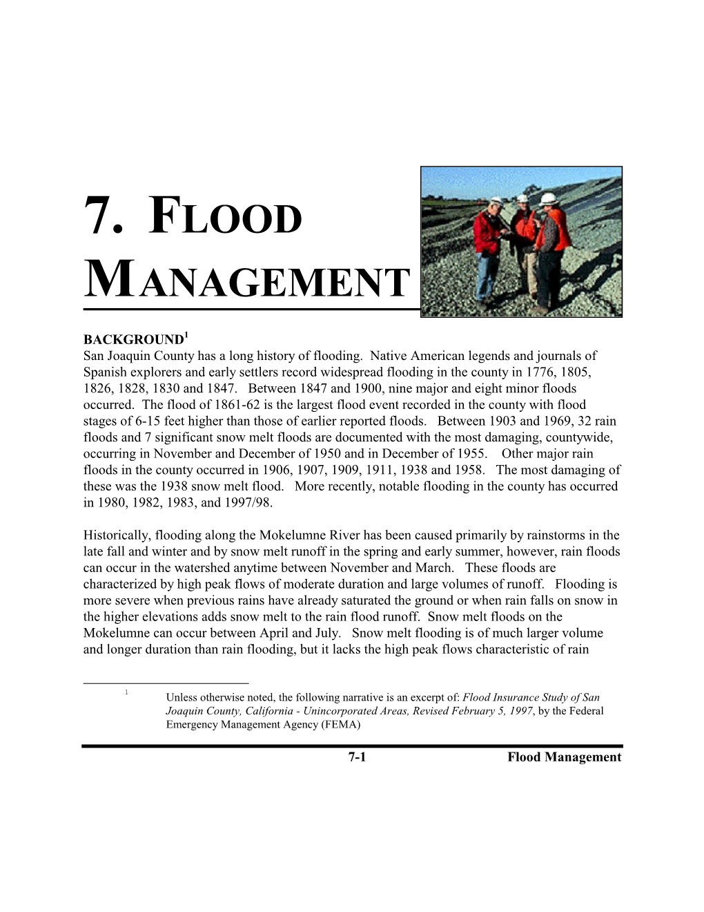 7. Flood Management