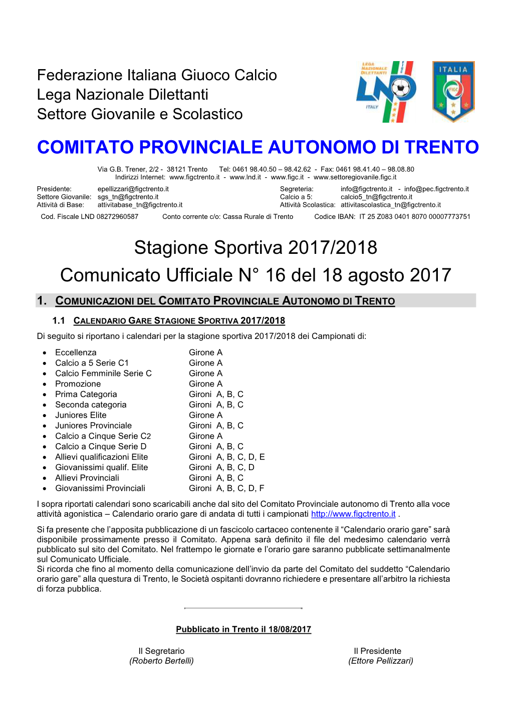Comitato Provinciale Autonomo Di Trento