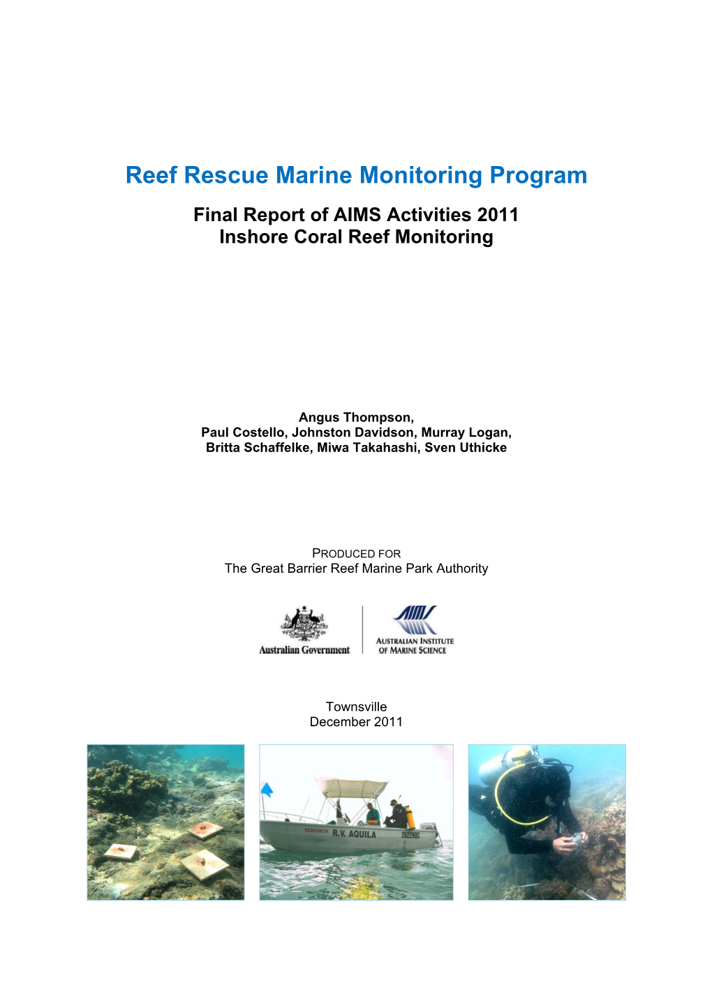 Reef Rescue Marine Monitoring Program