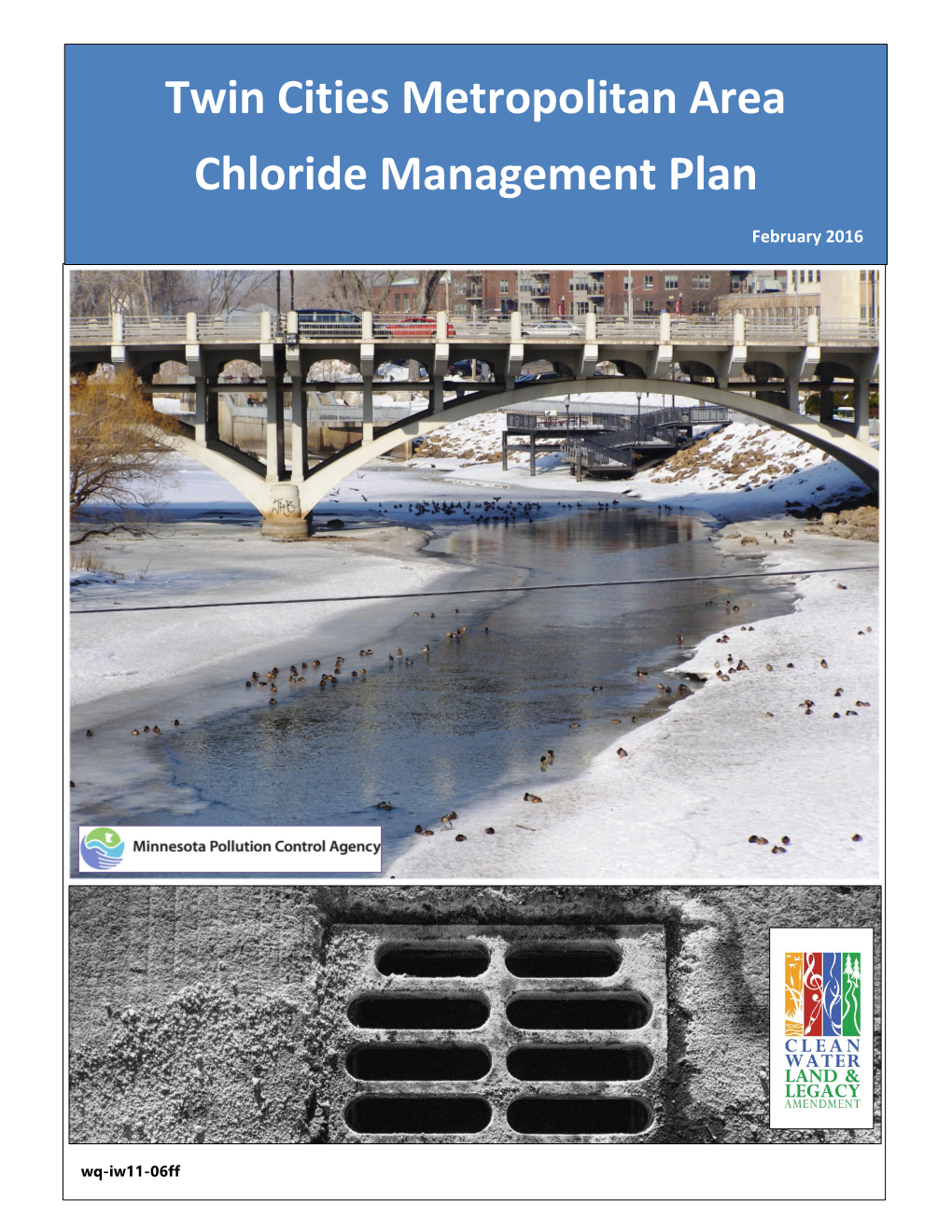 Twin Cities Metropolitan Area Chloride Management Planfebruary 2016