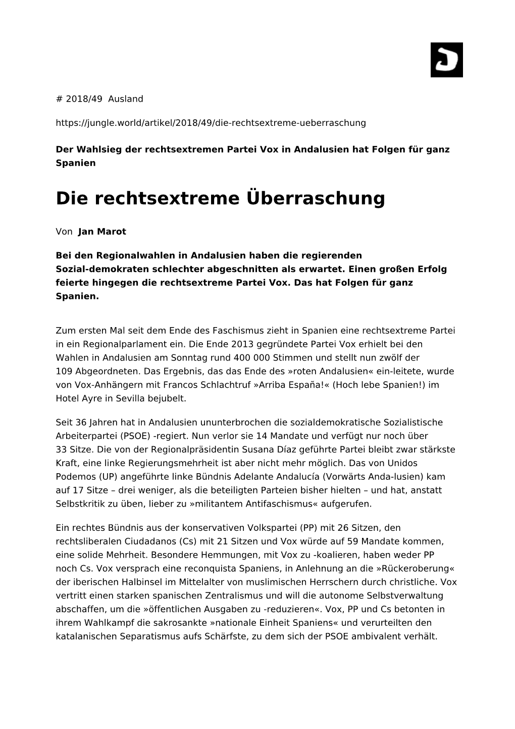 Die Rechtsextreme Überraschung