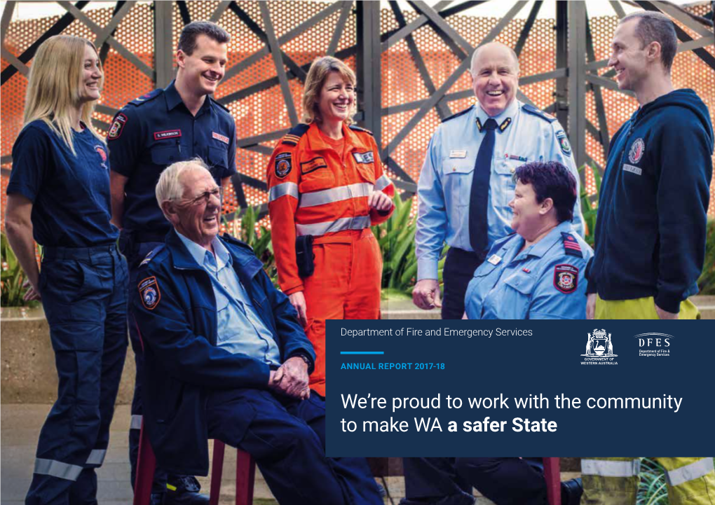 We're Proud to Work with the Community to Make WA a Safer State