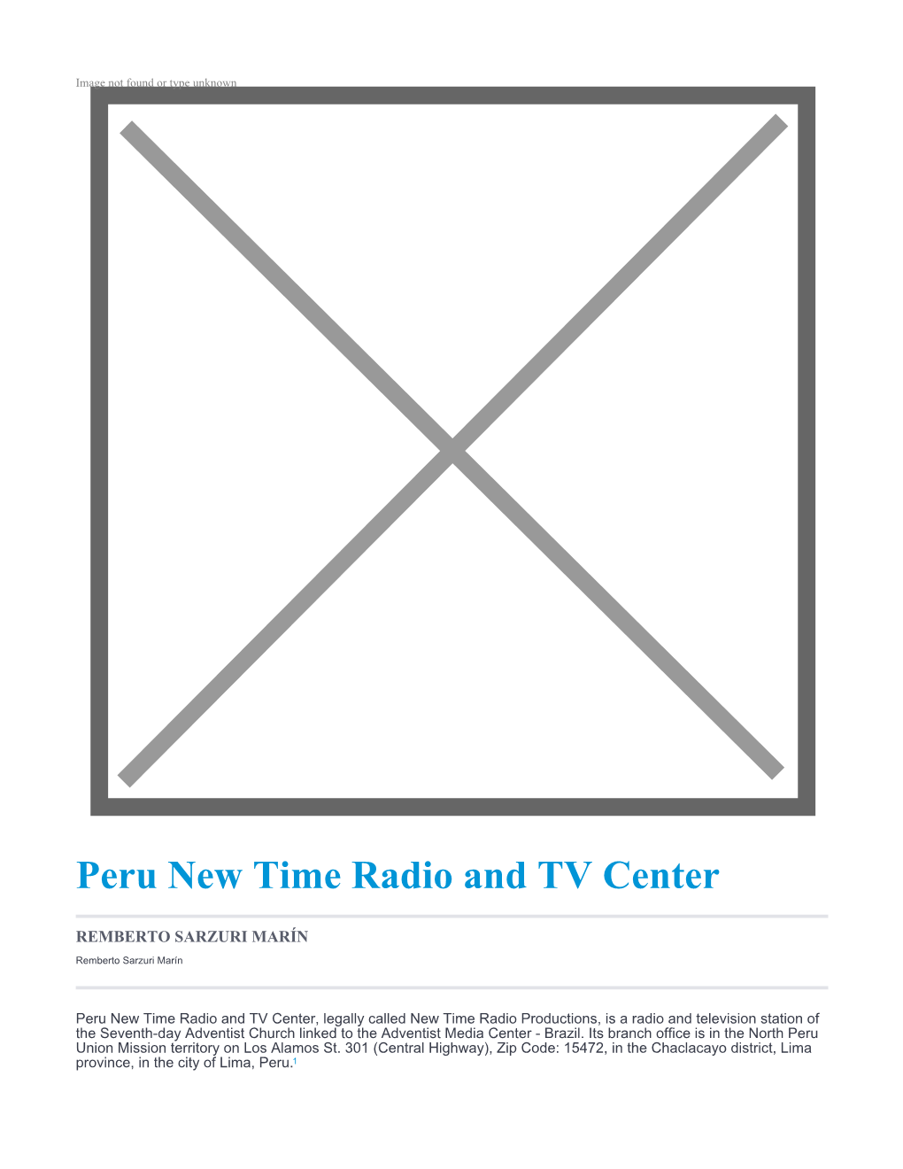 Peru New Time Radio and TV Center