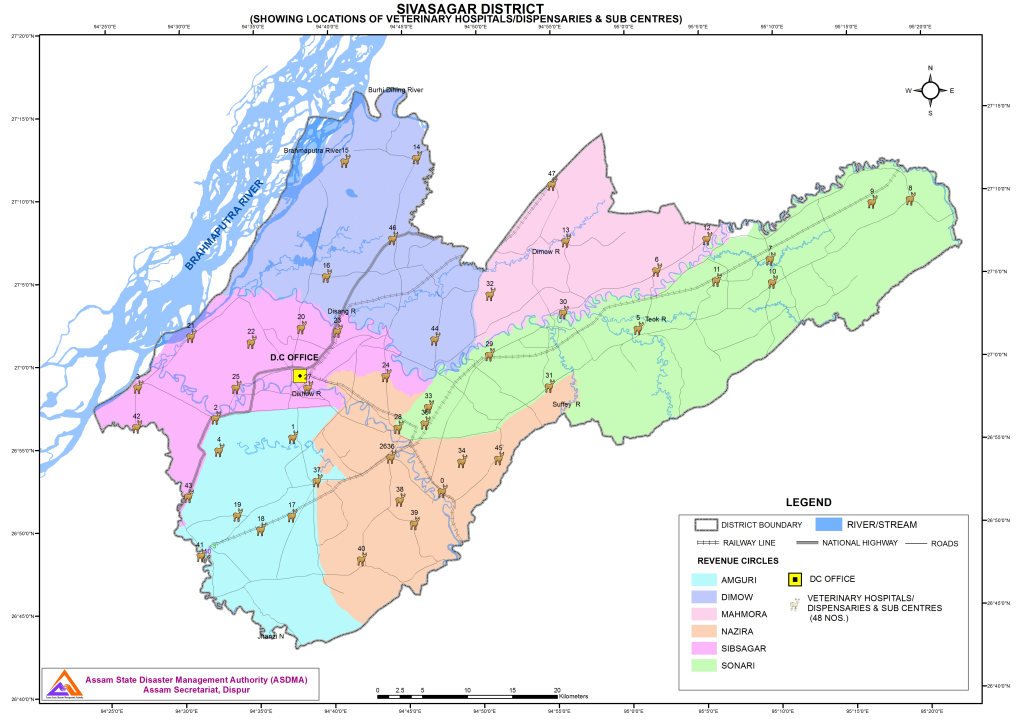 Information on Veterinary Hospitals/Dispensaries & Sub Centres