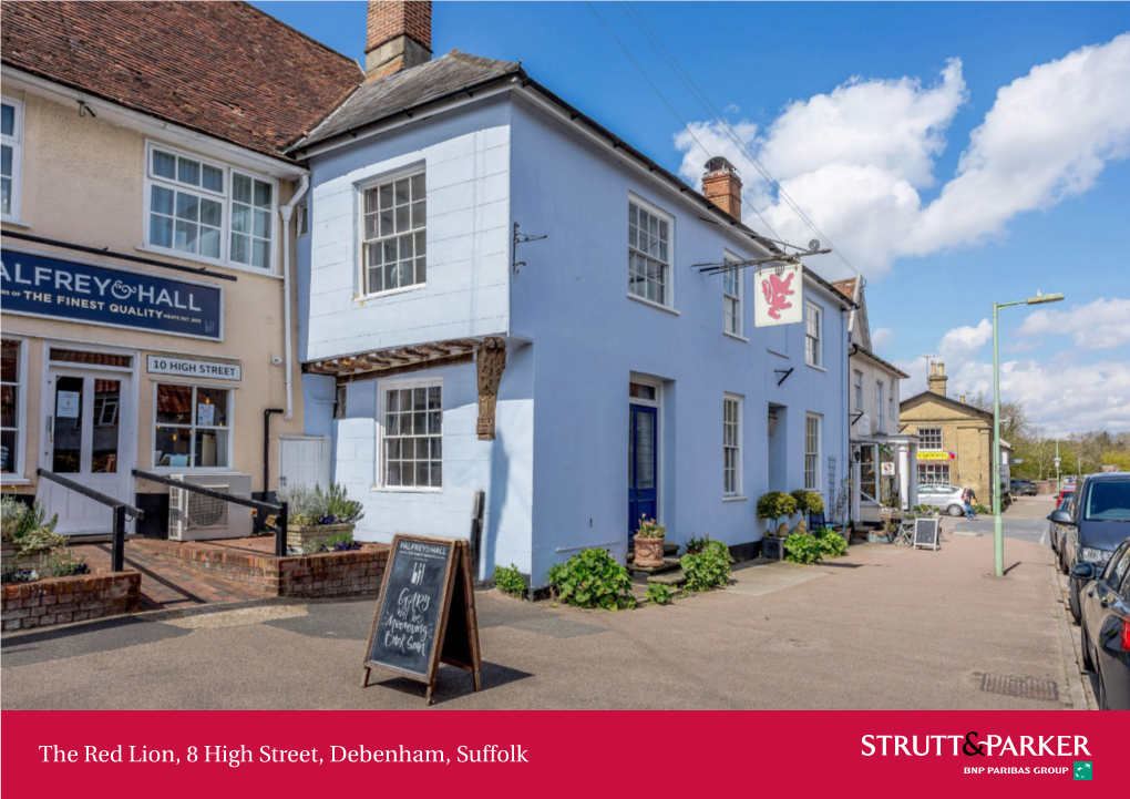 The Red Lion, 8 High Street, Debenham, Suffolk the Red Lion, 8 High Street, As an Aga