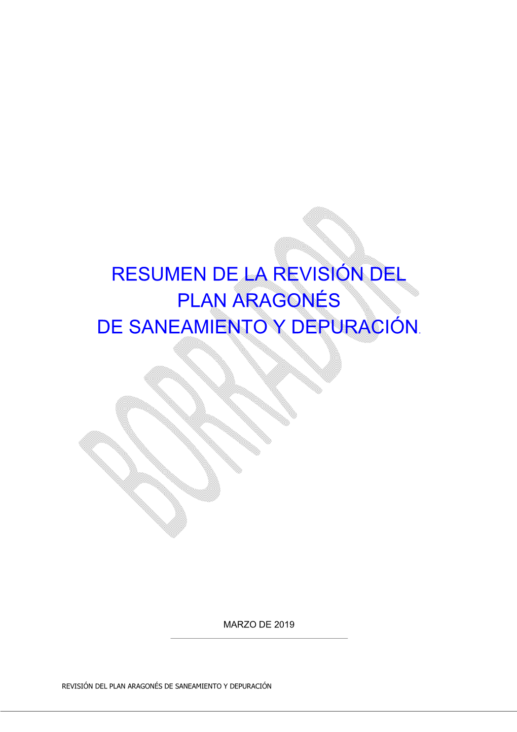 Revisión Del Plan Aragonés Del Saneamiento Y Depuración