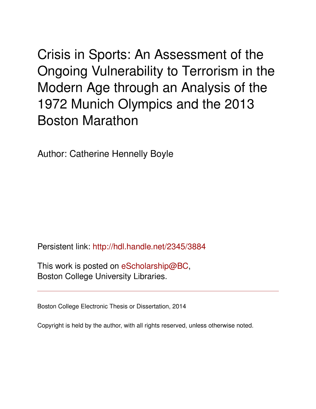 Crisis in Sports: an Assessment of the Ongoing