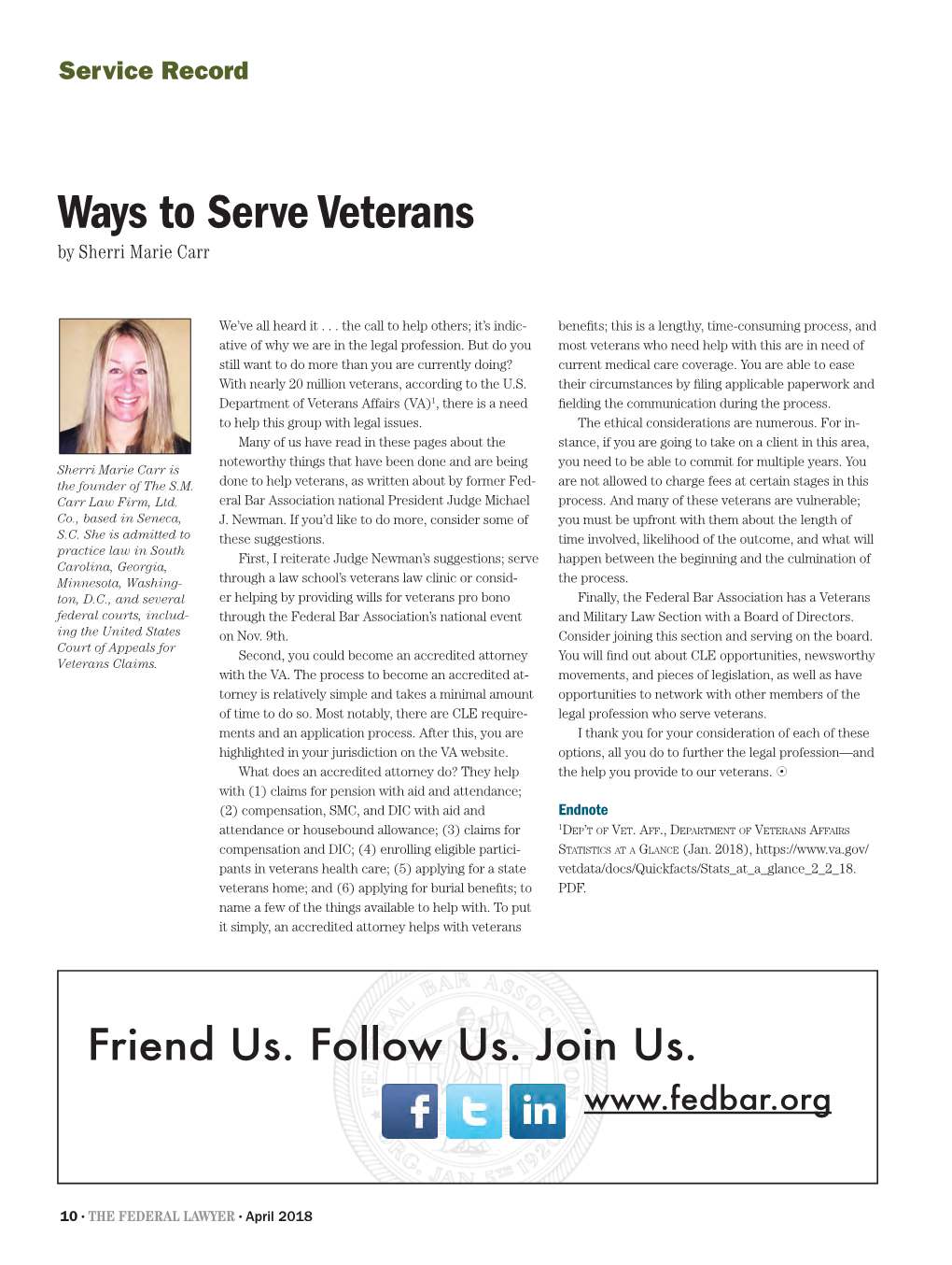 Ways to Serve Veterans by Sherri Marie Carr