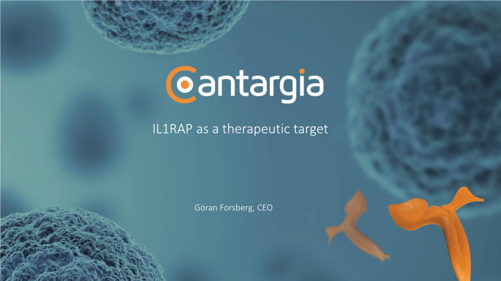 IL1RAP As a Therapeutic Target