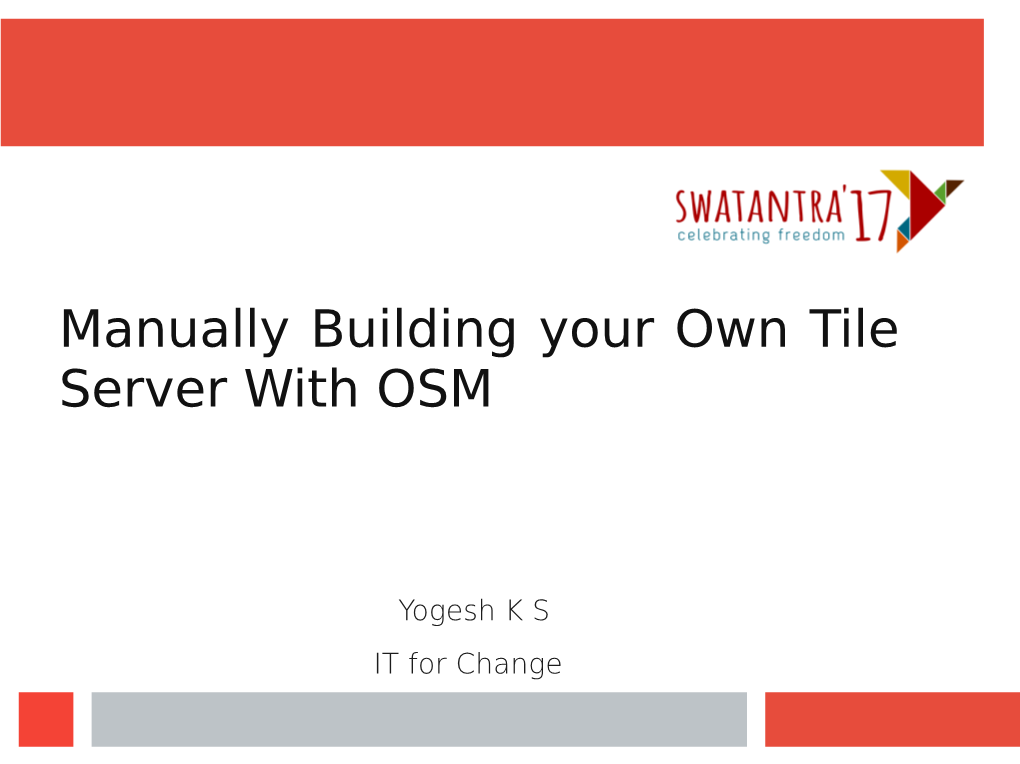 Manually Building Your Own Tile Server with OSM