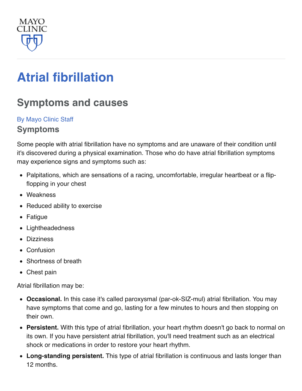 Atrial Fibrillation