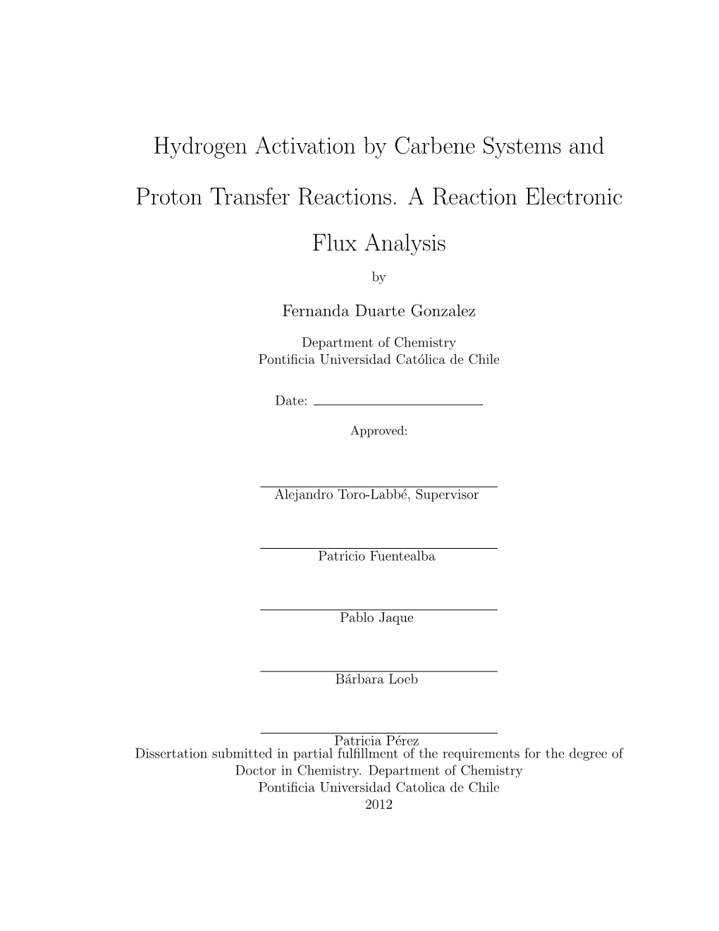 Hydrogen Activation by Carbene Systems and Proton Transfer Reactions