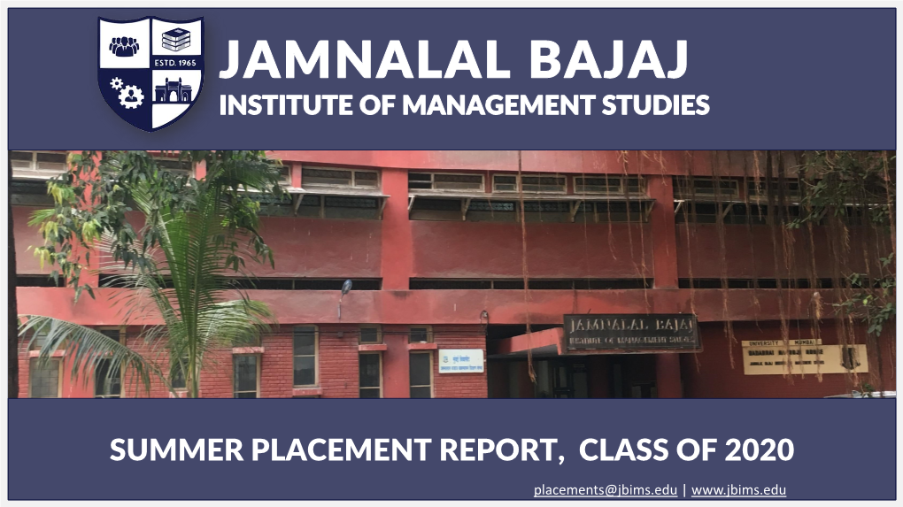 Jamnalal Bajaj Institute of Management Studies