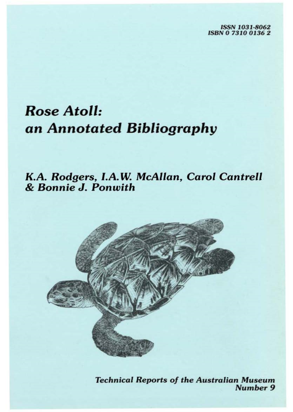 Rose Atoll: an Annotated Bibliography