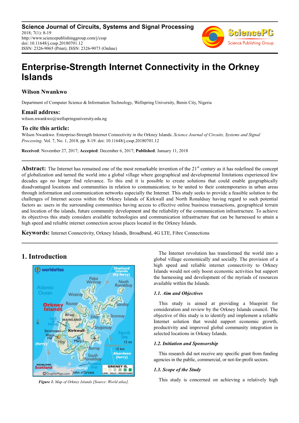 Enterprise-Strength Internet Connectivity in the Orkney Islands