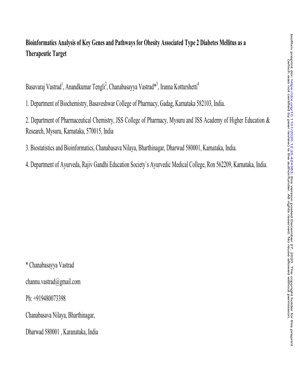 Bioinformatics Analysis of Key Genes and Pathways for Obesity