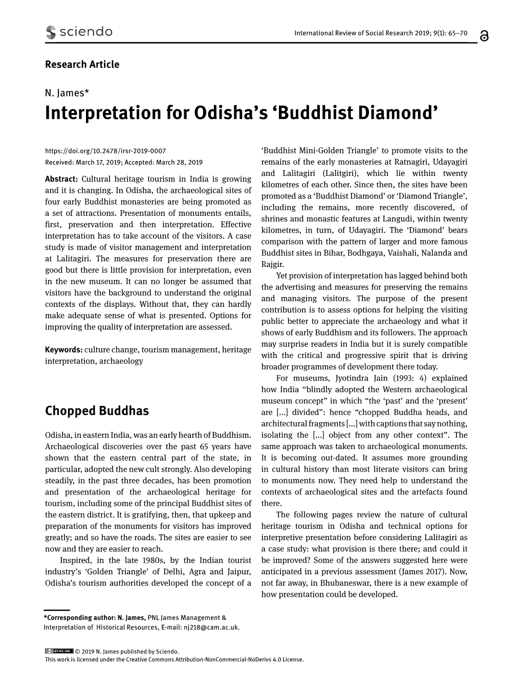 Interpretation for Odisha's 'Buddhist Diamond'