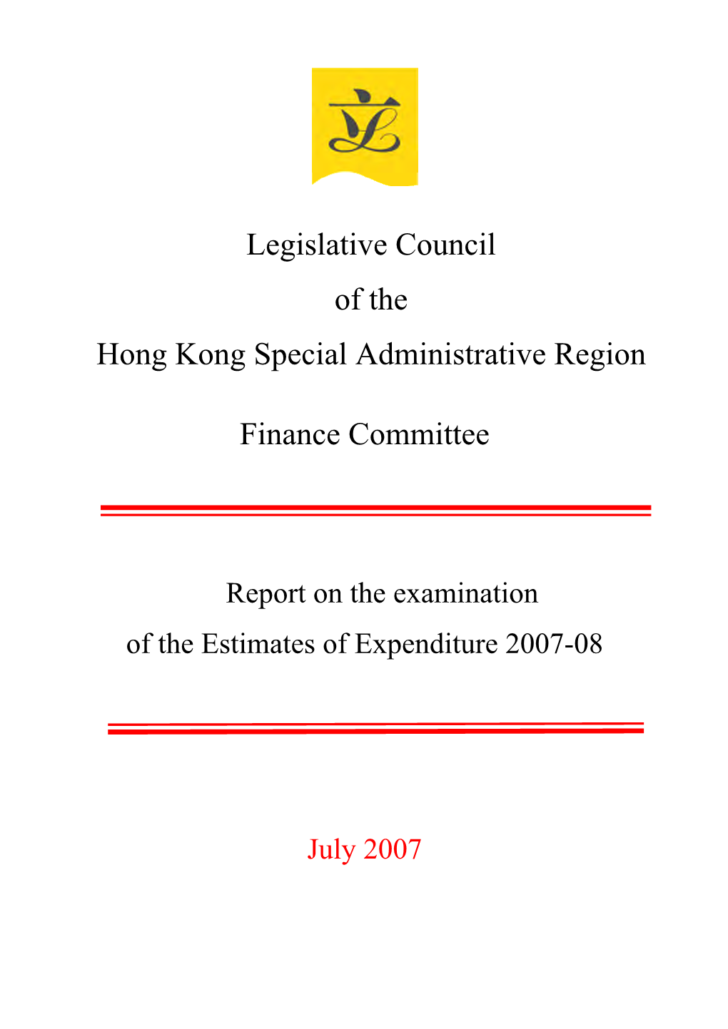 Legislative Council of the Hong Kong Special Administrative Region