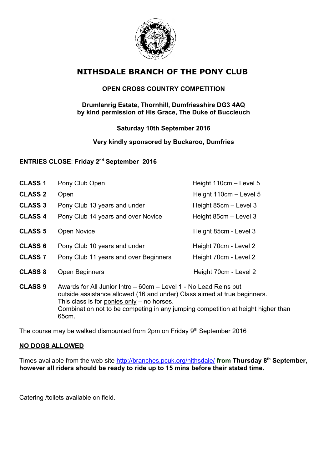 Nithsdale Branch of the Pony Club