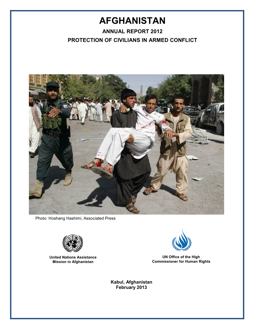 Afghanistan Annual Report 2012 Protection of Civilians in Armed Conflict