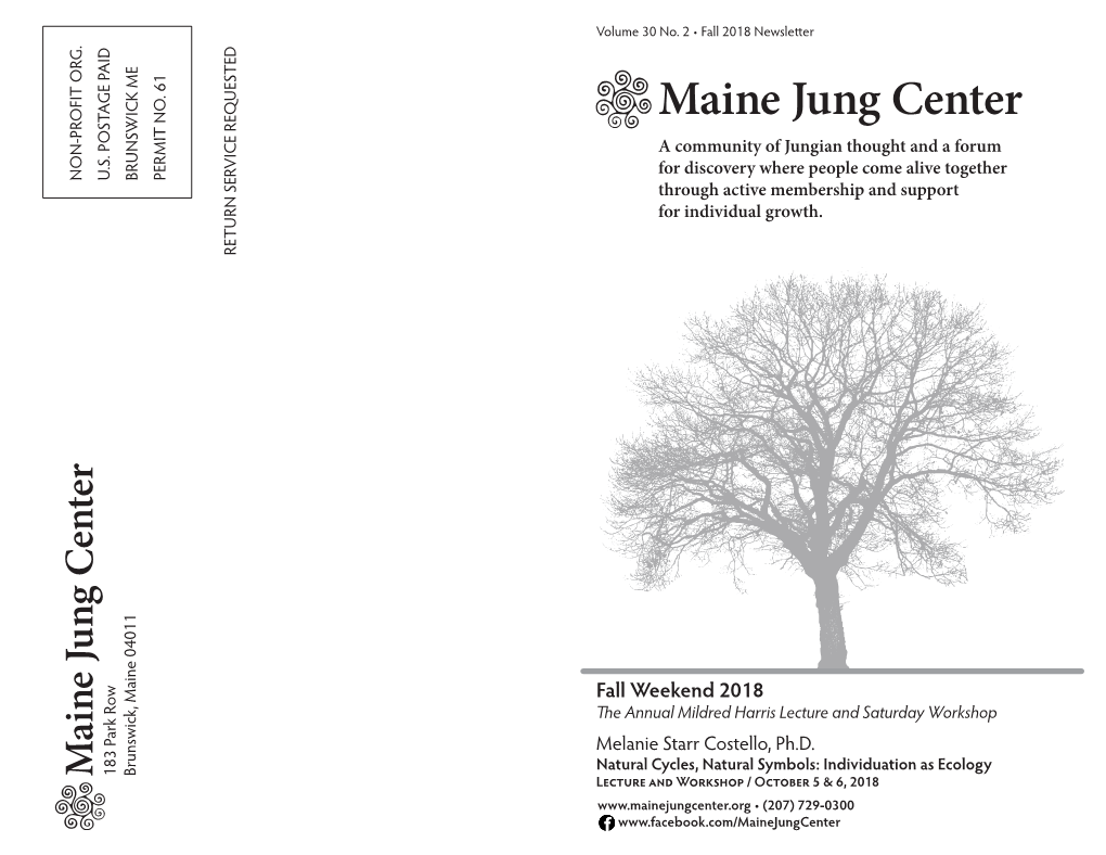 Fall 2018 Newsletter Maine Jung Center